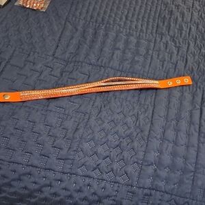 **LAST CALL-DONATE 2/21**NWOT LEATHER MELON/SILVER WRAP BRACELET